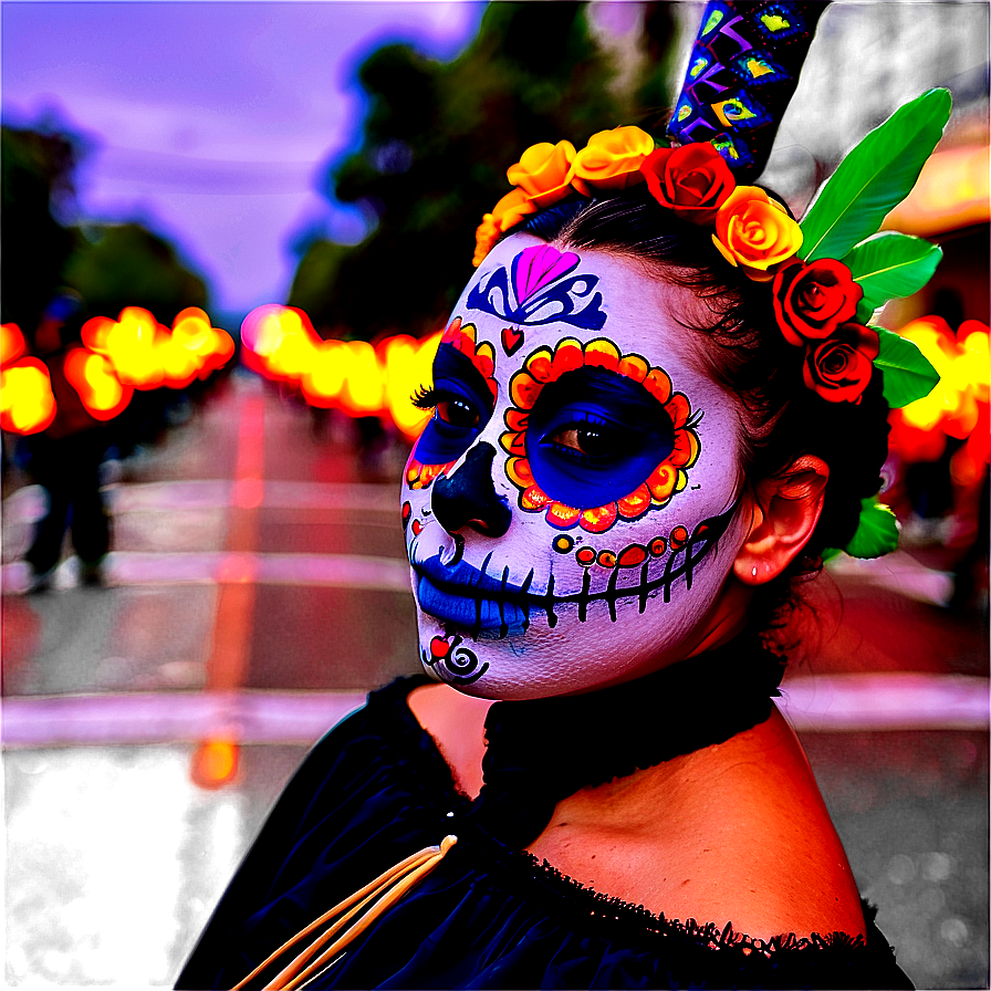 Festive Dia De Los Muertos Parade Png Pjc8