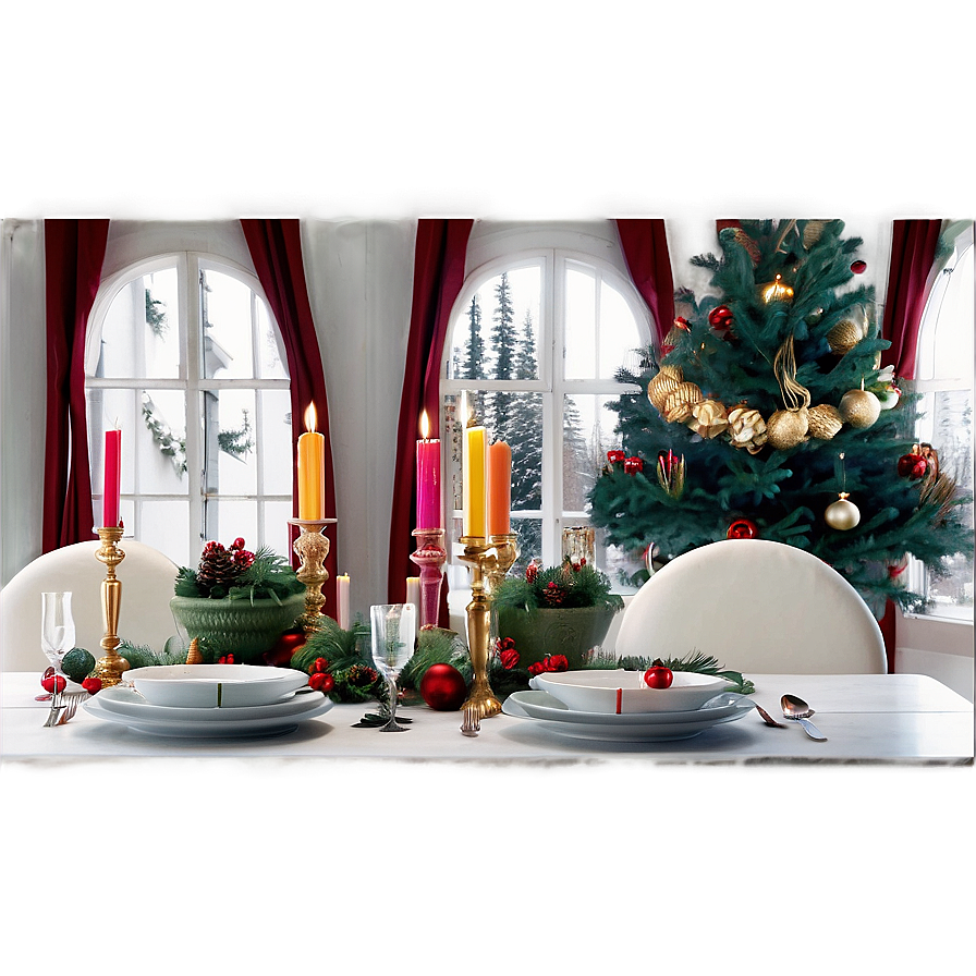 Festive Dining Room Decorations Png 06262024