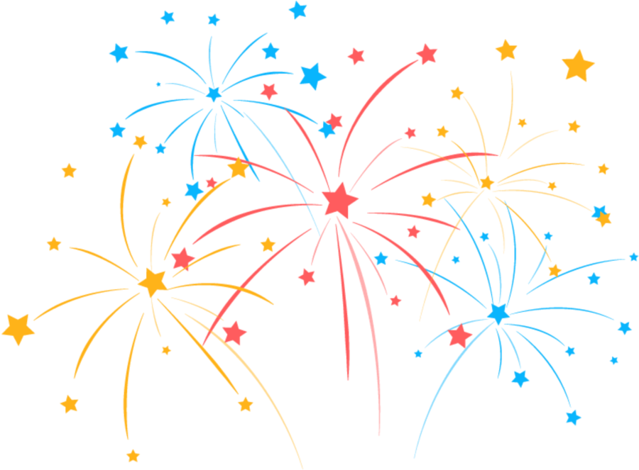 Festive Fireworks Illustration