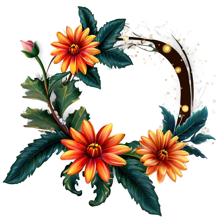 Festive Flower Frame Png Ylu50