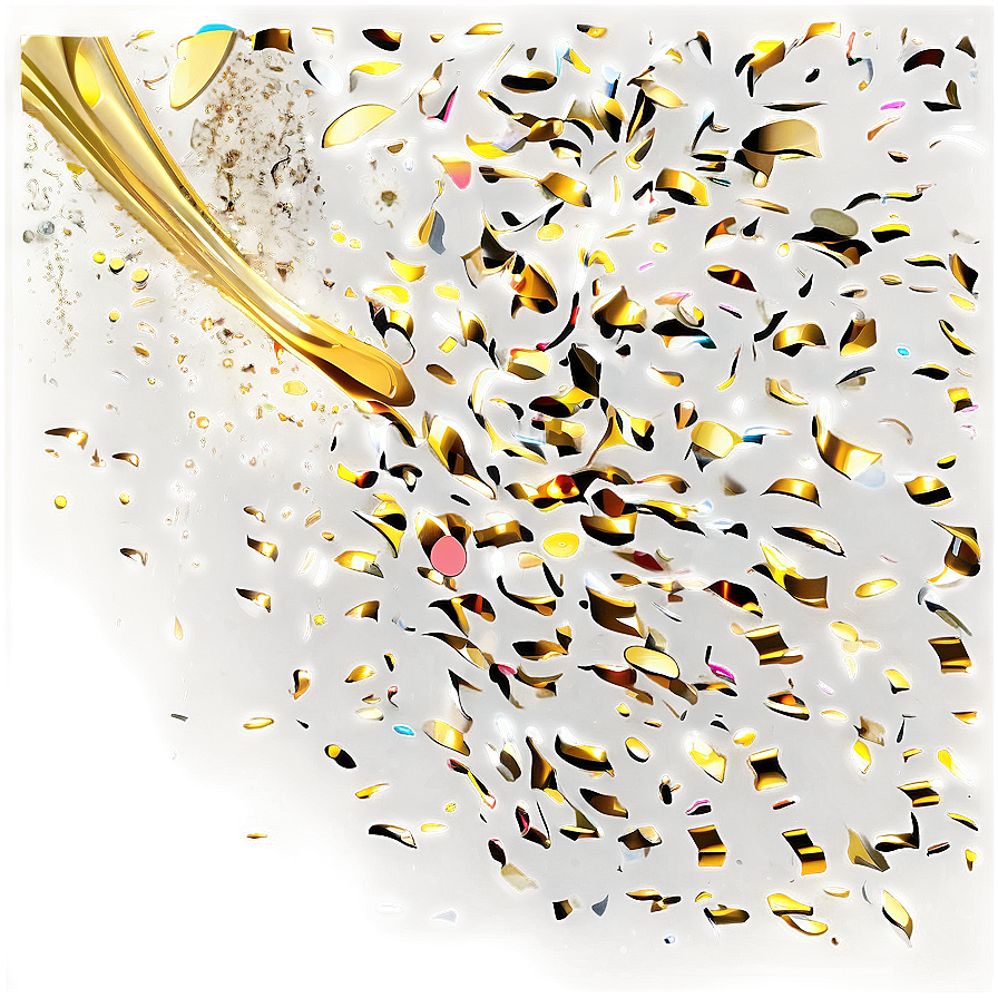 Festive Gold Confetti Splash Png 24