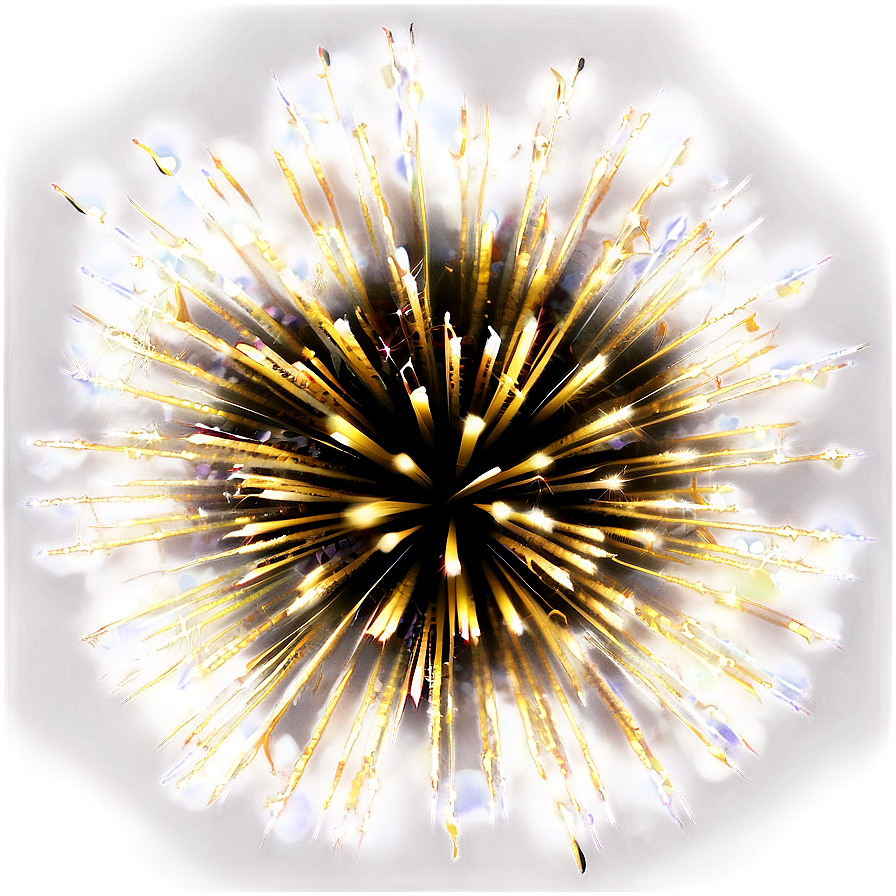 Festive Gold Fireworks Burst Png Jra