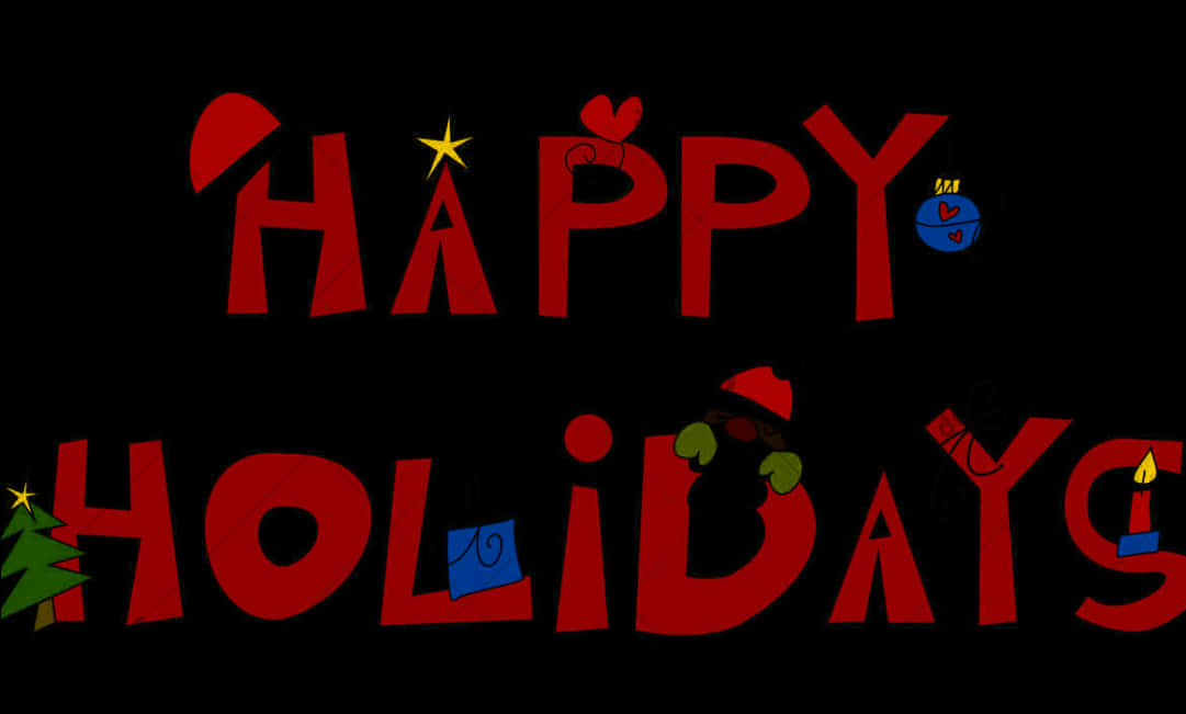 Festive Happy Holidays Greeting