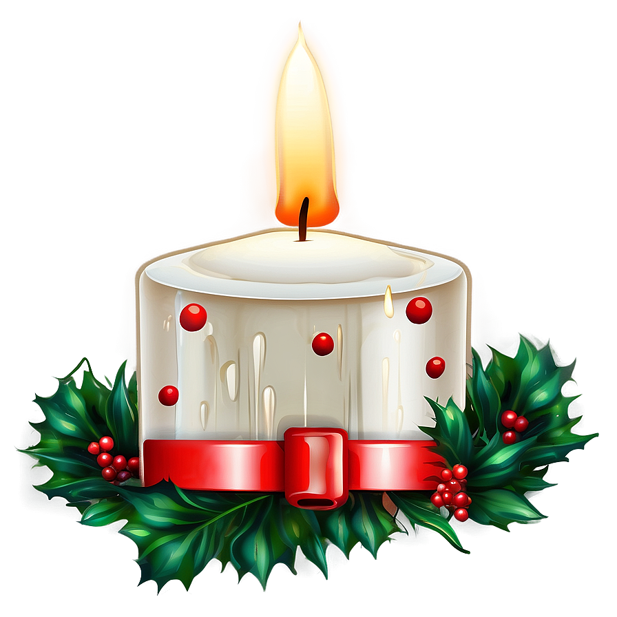 Festive Holiday Candle Png 68