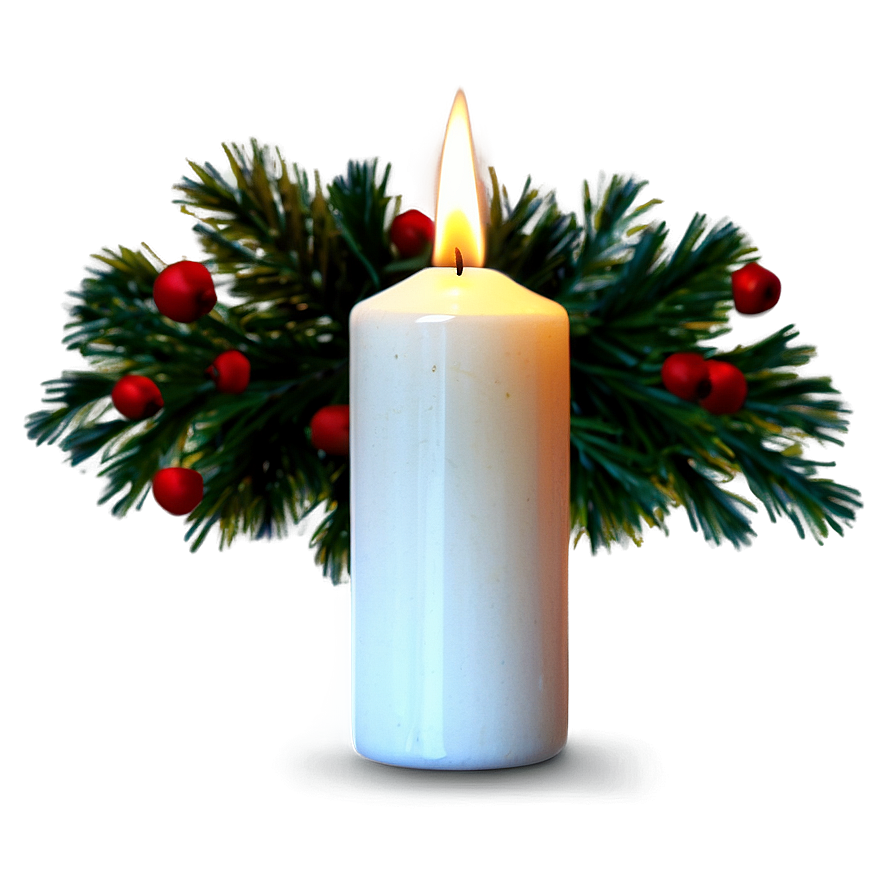 Festive Holiday Candle Png Rof7