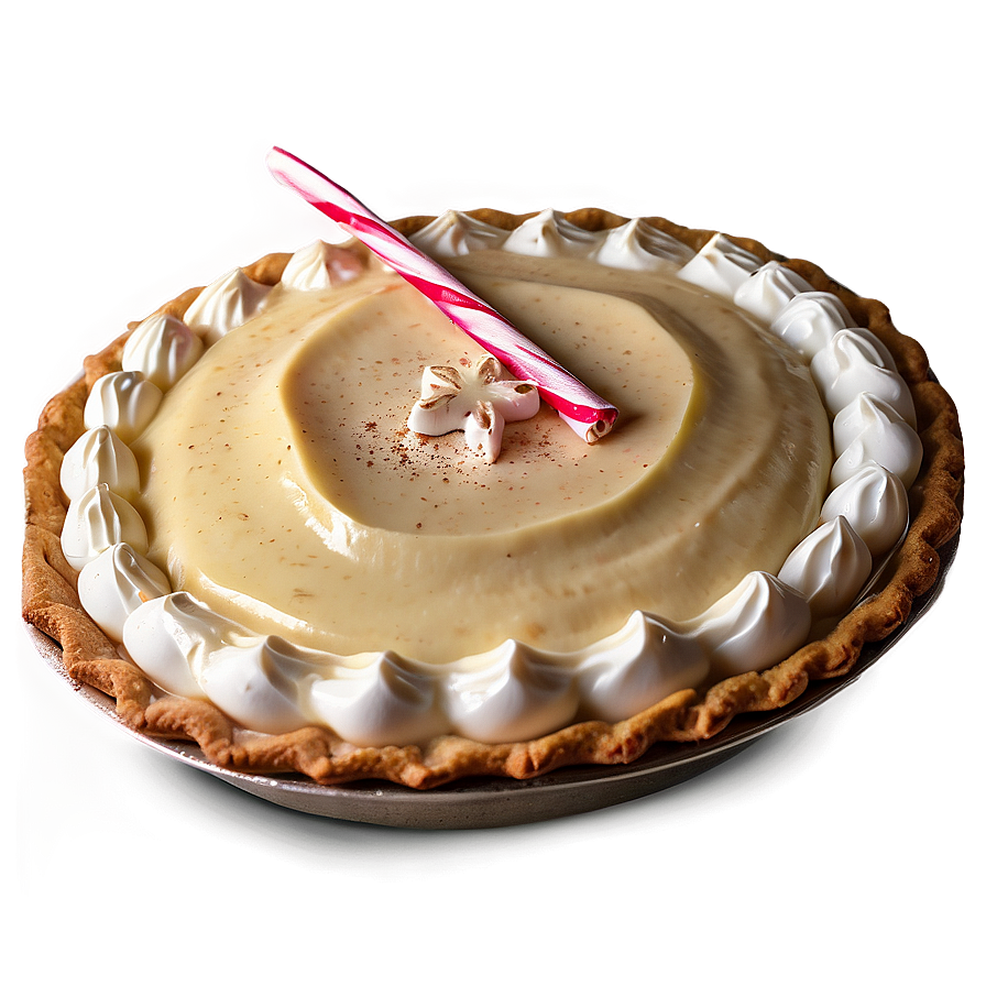 Festive Holiday Eggnog Pie Png Cuf