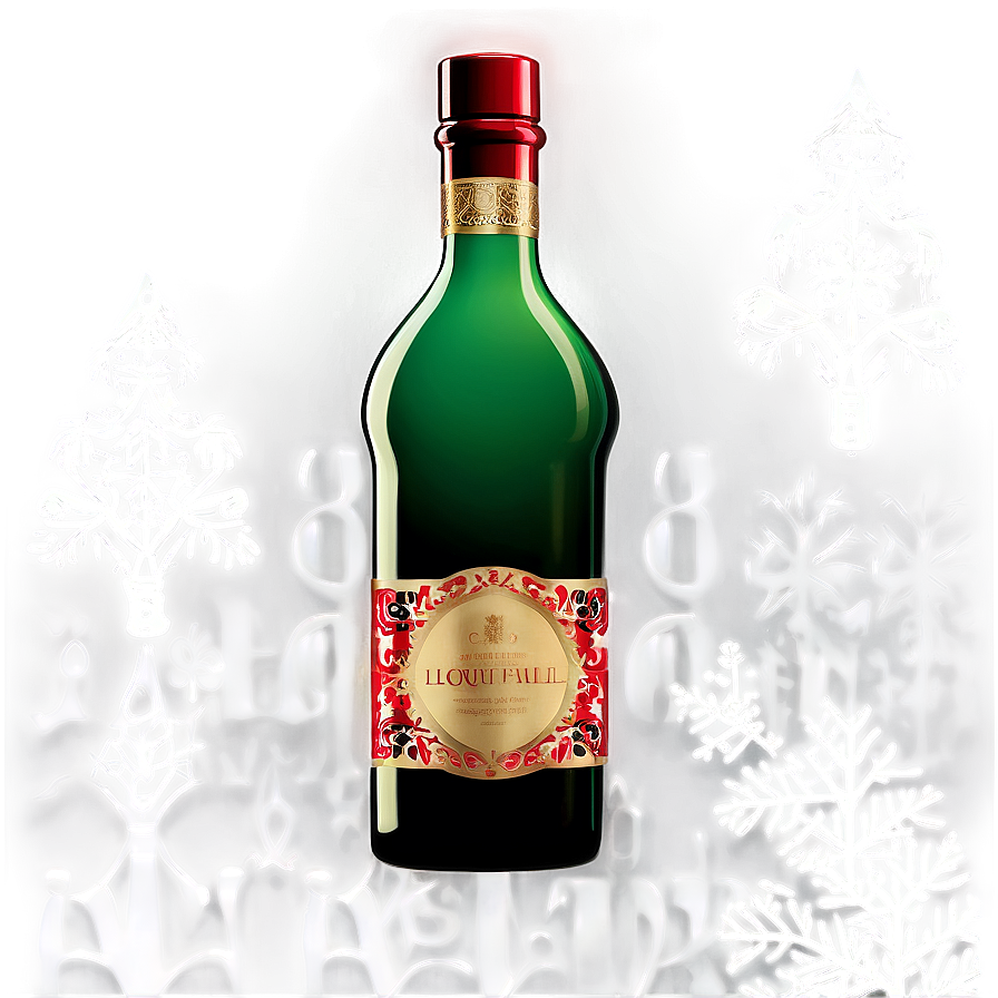 Festive Holiday Liquor Bottle Png 35