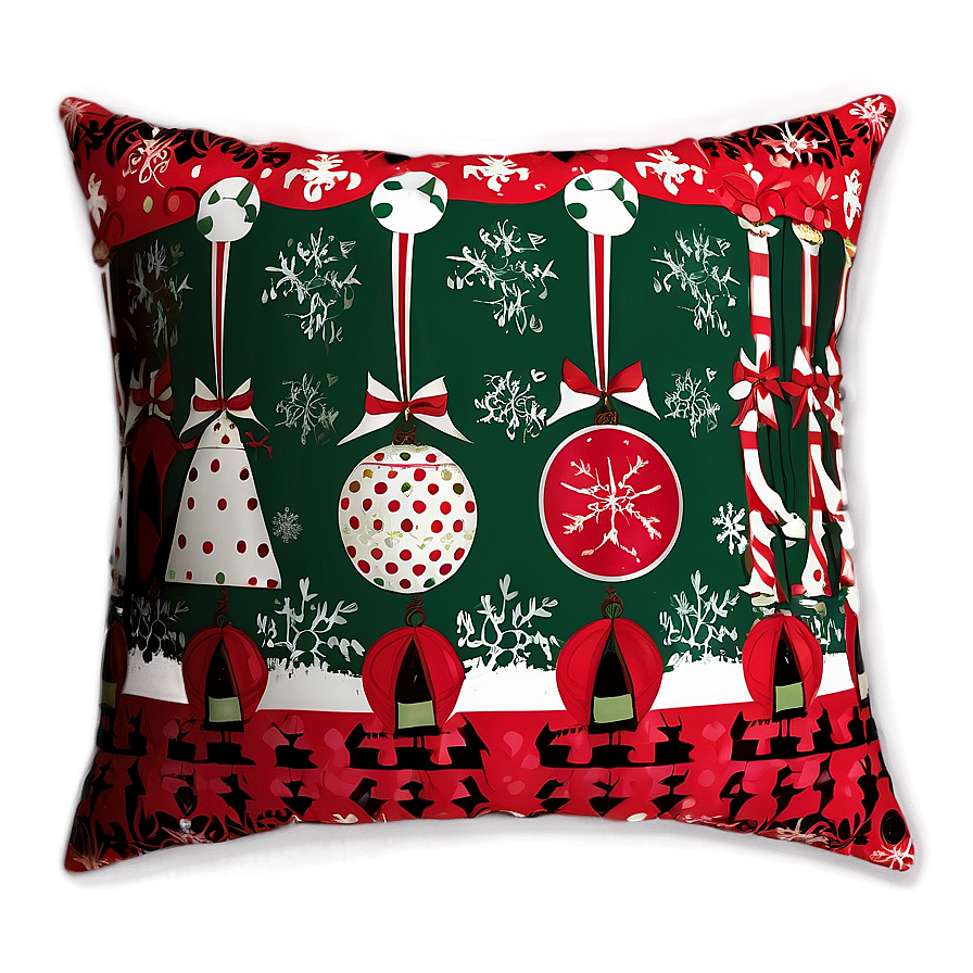 Festive Holiday Throw Pillow Png 2