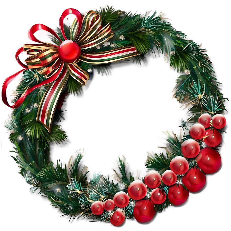 Festive Holiday Wreaths Png 54