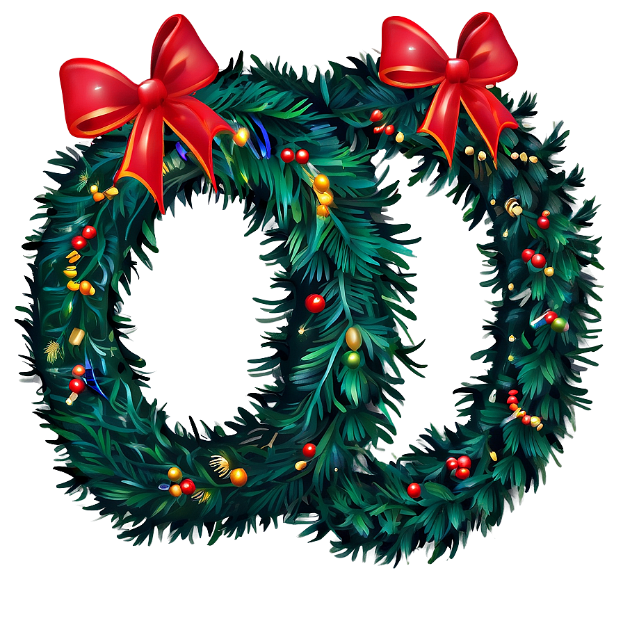 Festive Holiday Wreaths Png Mae17