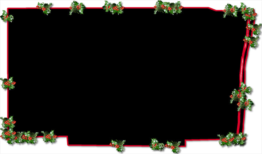 Festive Holly Christmas Border