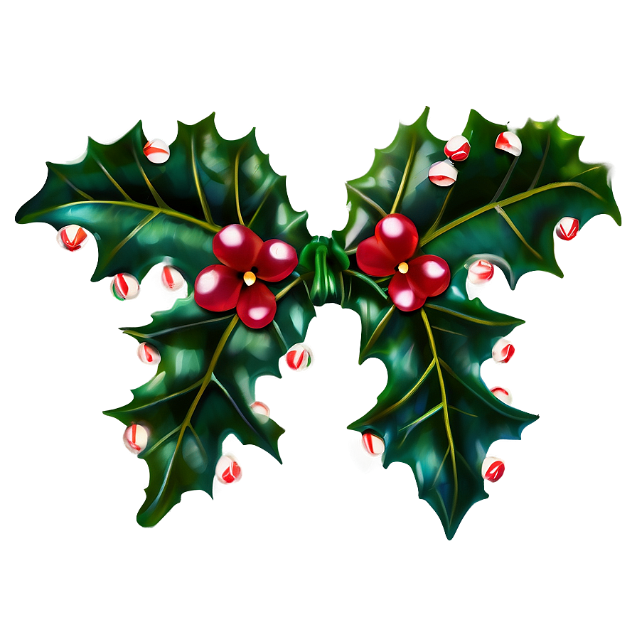 Festive Holly Wreath Png Uue80