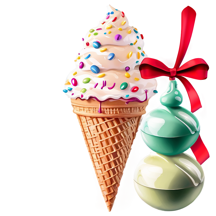 Festive Ice Cream Cone Png 60