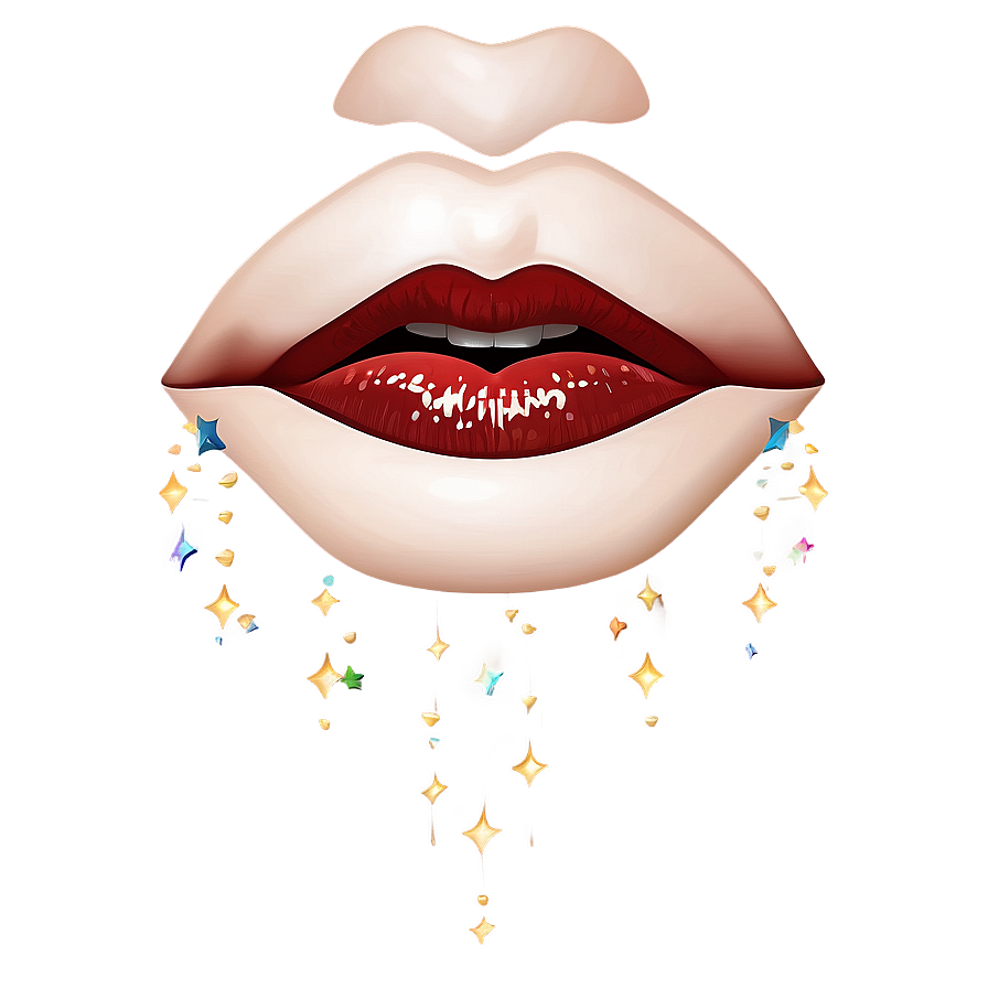 Festive Kissy Lips Png 35