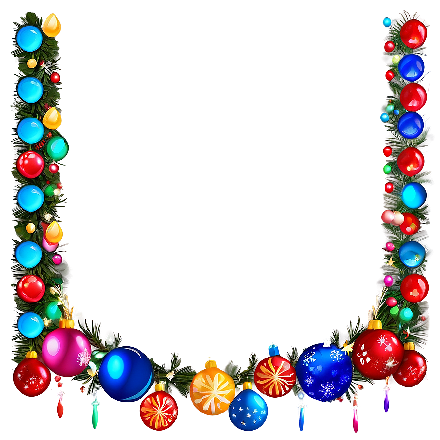 Festive Lights Christmas Border Png Jme