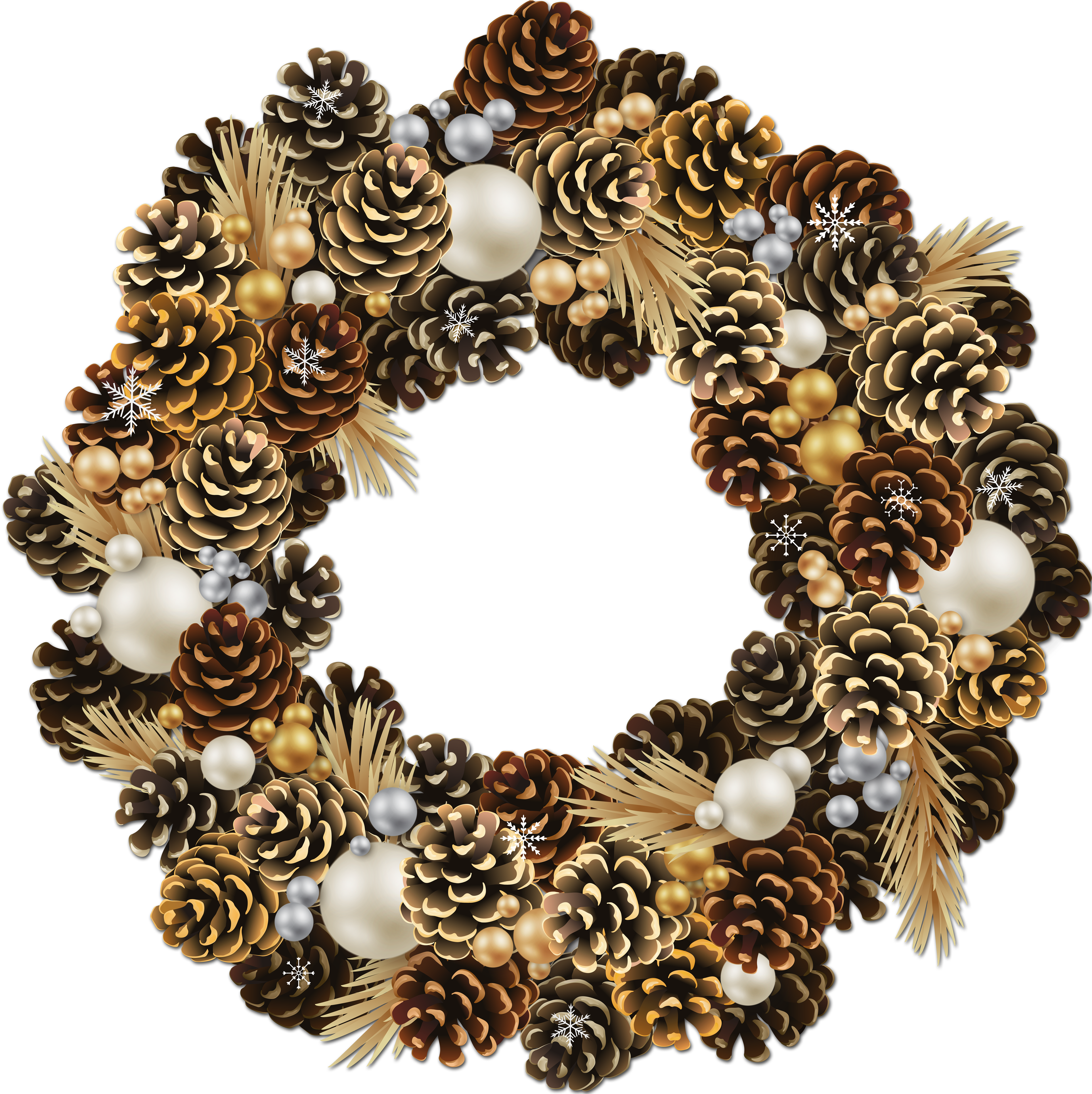 Festive Pinecone Christmas Wreath