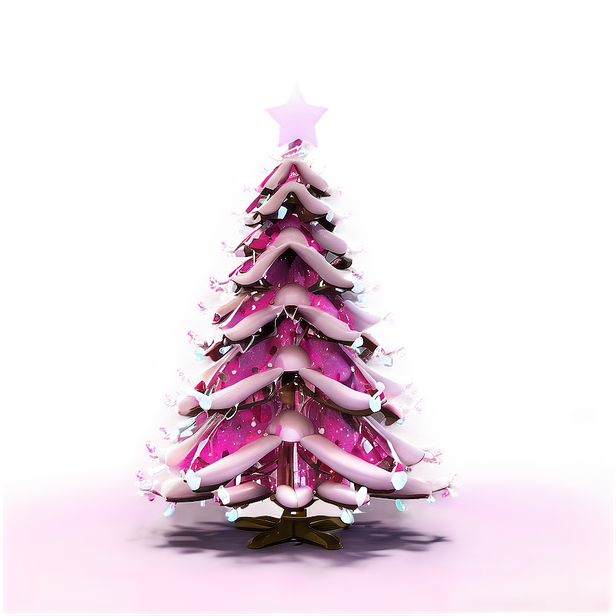 Festive Pink Christmas Tree Png 55