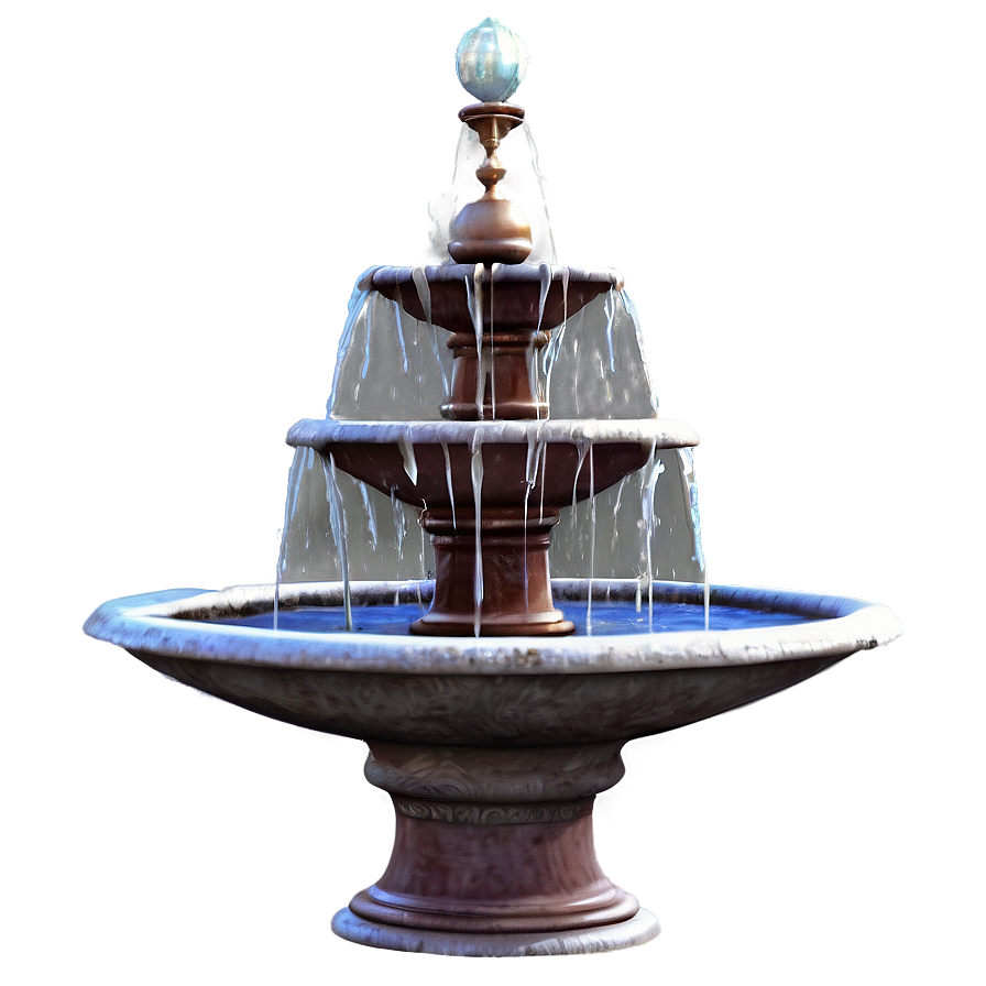 Festive Plaza Fountain Png 06122024