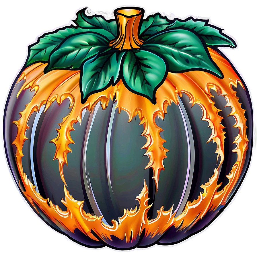 Festive Pumpkin Outline Decoration Png 68