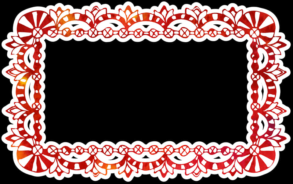 Festive Red Christmas Border