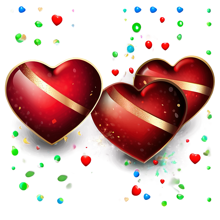 Festive Red Heart Emoji Png 52