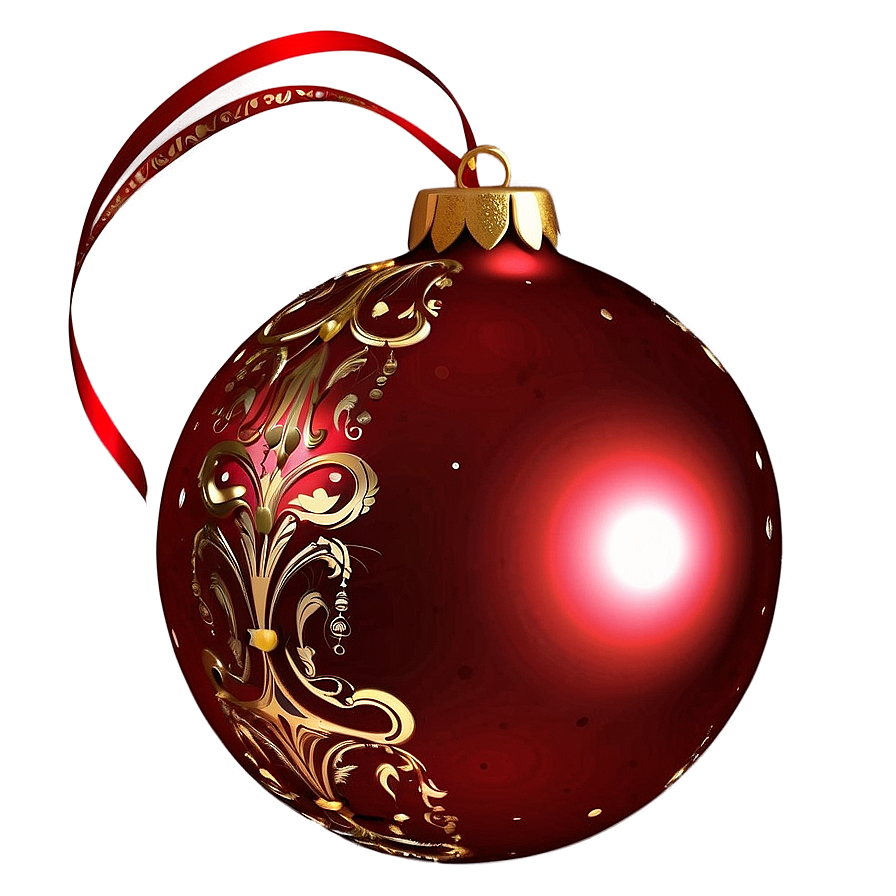 Festive Red Ornament Png 64