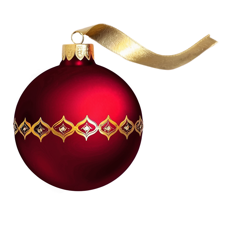 Festive Red Ornament Png Mvd39