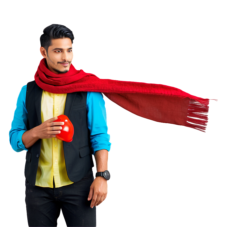 Festive Red Scarf Png Nfm98