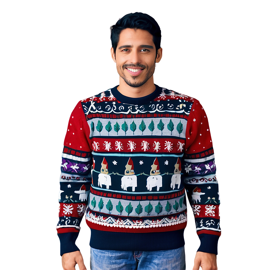 Festive Red Sweater Png Atx36