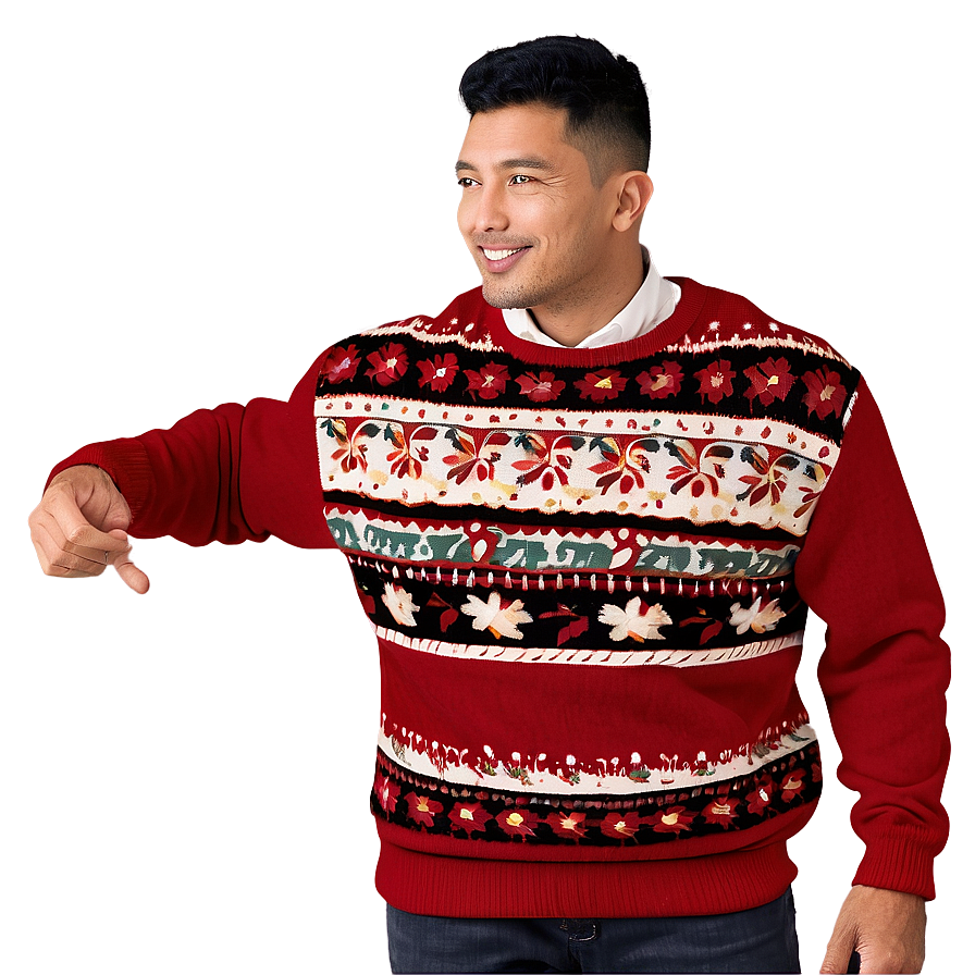 Festive Red Sweater Png Tpv