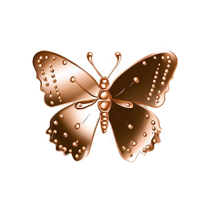 Festive Rose Gold Butterfly Png Avf86