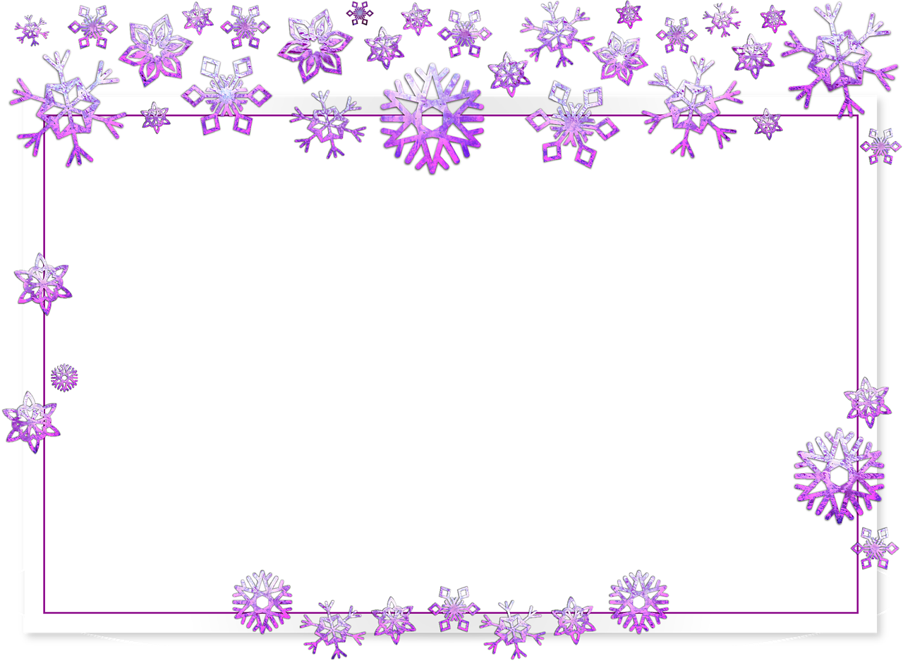 Festive Snowflake Christmas Frame