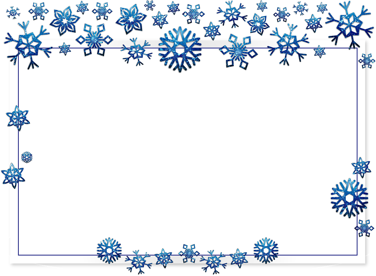 Festive Snowflake Christmas Frame