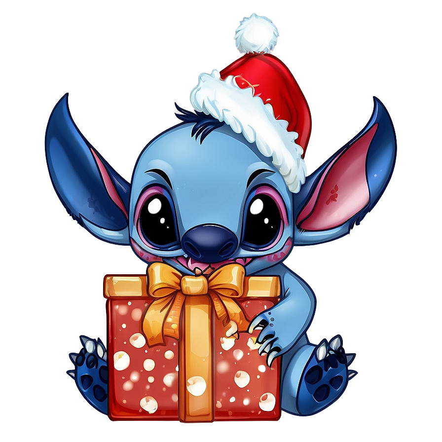 Festive Stitch With Present Png Oua