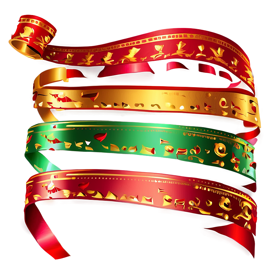 Festive Streamers Decoration Png 26