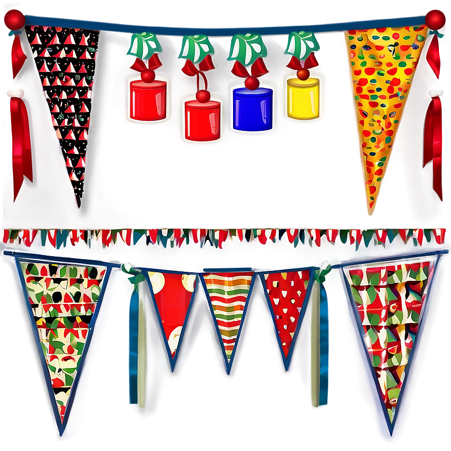 Festive Triangle Banner Graphics Png 10