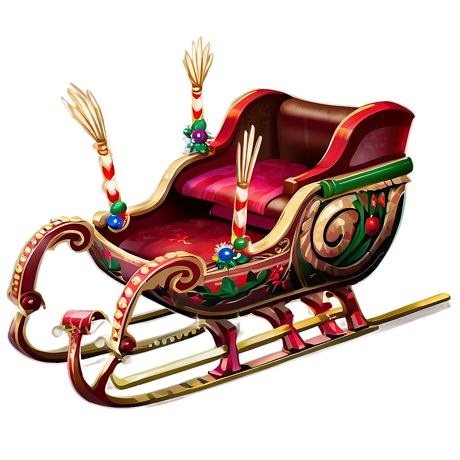 Festive Village Christmas Sleigh Png 90