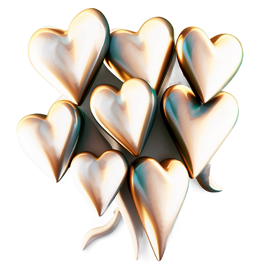 Festive White Hearts Png Cbw95