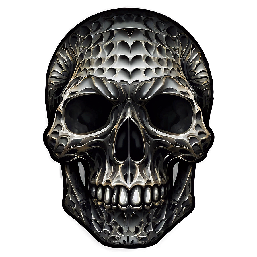 Fierce Black Skull Graphic Png Cbq