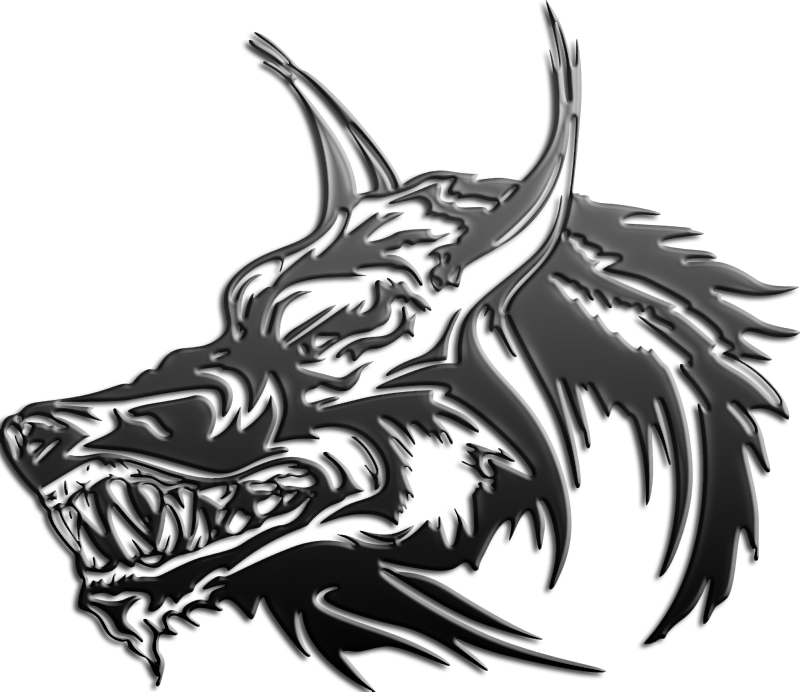 Fierce Black Wolf Logo