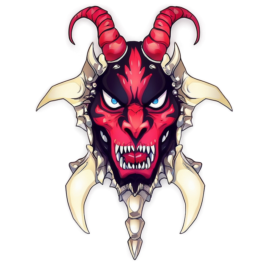 Fierce Demon Drawing Png 05062024