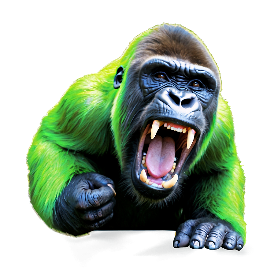 Fierce Gorilla Roar Png Nrl62