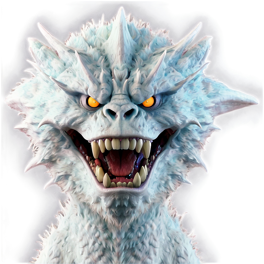 Fierce White Monster Png Aow71