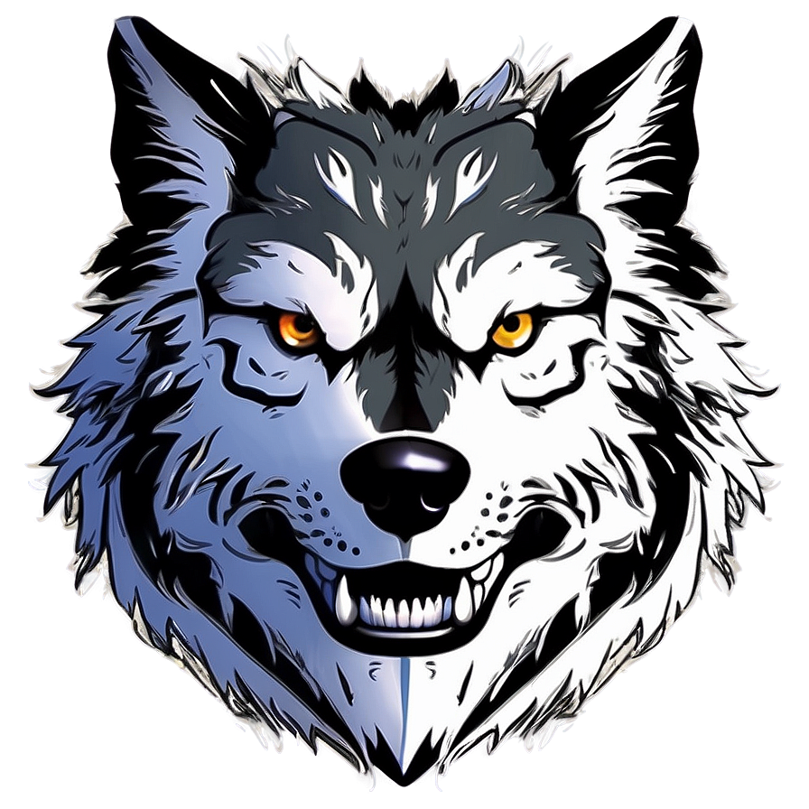 Fierce Wolf Face Emblem Png Ltp82