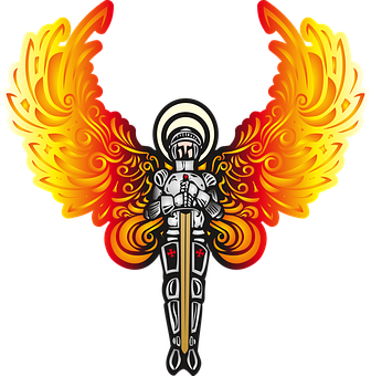 Fiery Angel Knight Graphic