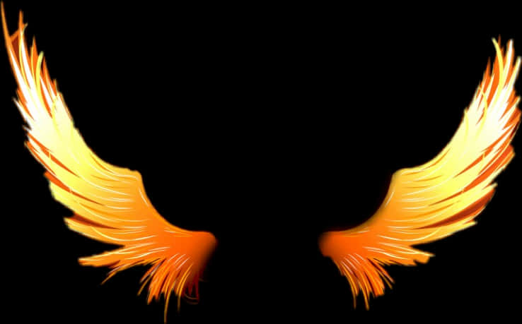 Fiery Angel Wings Art