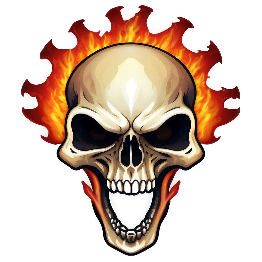 Fiery Animal Skull Emblem Png Qeg73