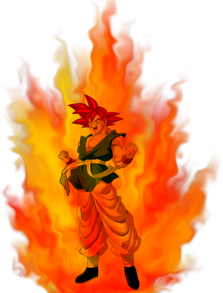 Fiery Anime Character Aura