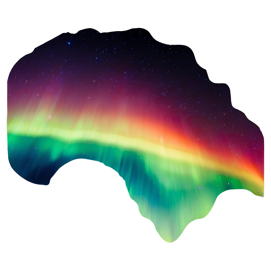 Fiery Aurora Borealis Sky Png Gxc