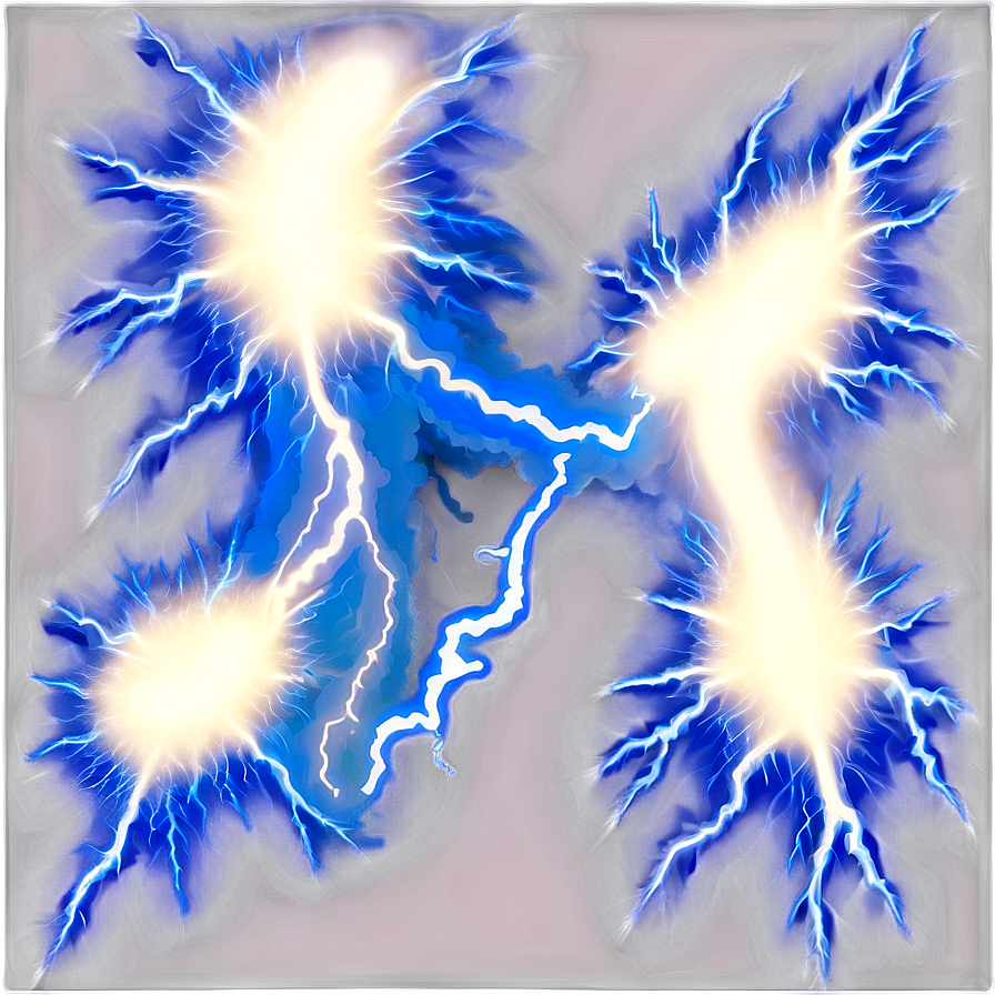 Fiery Blue Lightning Png 06202024